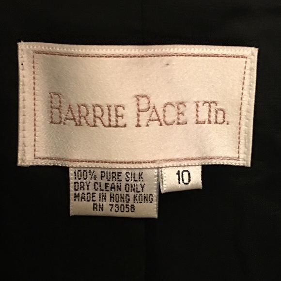 Black Silk Blazer Size 10 by Barrie Pace Ltd - Picture 3 of 5